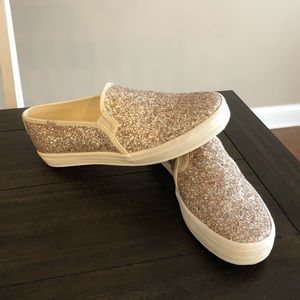 Kate Spade Rose Gold Glitter Keds
